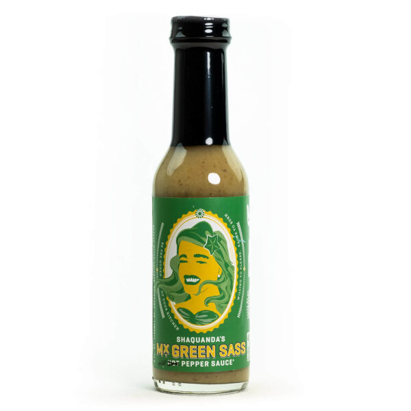 Shaquanda's mx green sass mild hot sauce