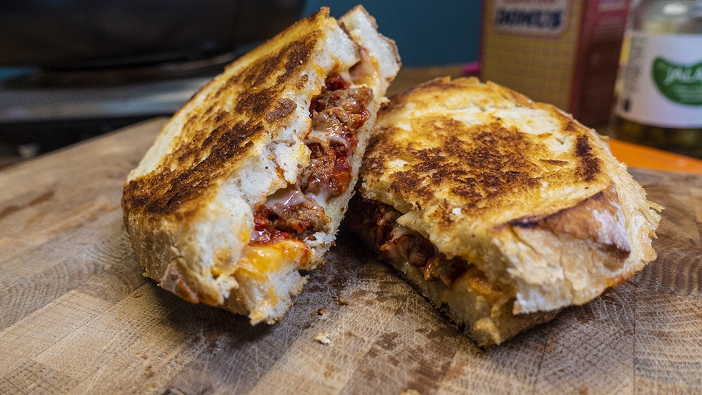 image of a spicy grilled cheese sandwich
