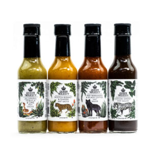 4 pack queen majesty hot sauces
