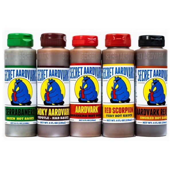 Secret aardvark 5 pack hot sauce pack