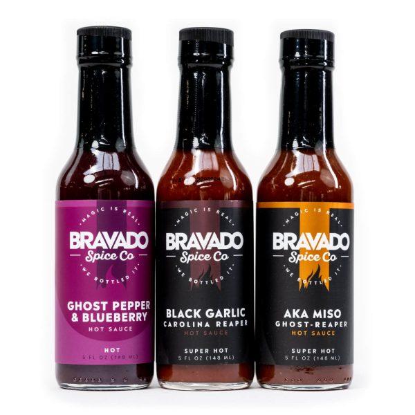 3 pack bravado hot sauces