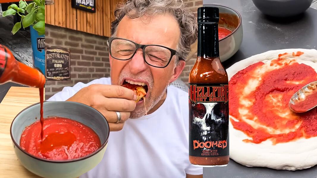 Chef Erik eet de 'pittigste pizza ter wereld' met Hellfire Doomed