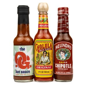 hot sauce classics pack met the o.g., cholula en melinda's chipotle